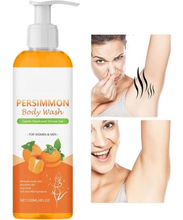  G n rique Persimmon Body Wash 120 ml Natural Deodorizing Soap Smelly Feet Control Strong Odor Neutralizer Cleansing Skin Lotion for Women and Men Daily Easy to Use Refreshing Washes - Buy Online on GoSupps.com