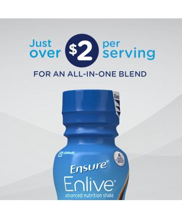 Enlive Advanced Nutrition Shake - 20g Protein Meal Replacement Milk Chocolate 8 fl oz 16 Count | International Shipping Available - Buy Online on GoSupps.com