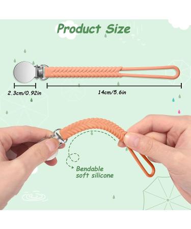 Nuanchu 8-Piece Braid Pacifier Clip Set for Baby Girl Boy - Bright Colors - Buy Online on GoSupps.com
