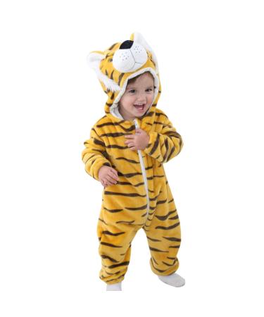 WSLCN Unisex Baby Toddlers Romper Jumpsuit Hooded Cartoon Pyjamas Sleepsuits 21-b 12-18 Months