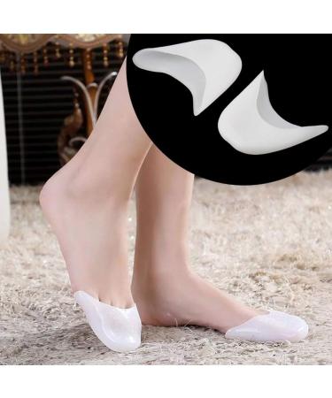 FOMIYES Silicone Pointed Dance Shoe Pads - High Heel Toe Protectors for Women - 1 Pair (White) - Buy Online on GoSupps.com