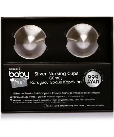 ebebek 999 Pure Sterling Silver Nursing Cups for Sore Breasts - Nickel-Free Breast Shields for Newborns & Breastfeeding Moms - Buy Online on GoSupps.com
