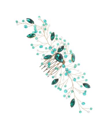Housoutil Hair Comb Wedding Side Hair Comb Rhinestone Hair Accessories Hair Accessory for Women Crystal Hair Accessories Rhinestone Hair Comb Tiara Manual Metal Bride Hair Piece