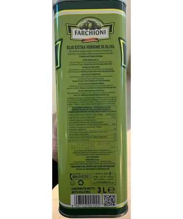 Farchioni - Extra Virgin Italian Olive Oil Tin Can (3 Litre) D. Extra Virgin Oil - Tin 3L - Buy Online on GoSupps.com