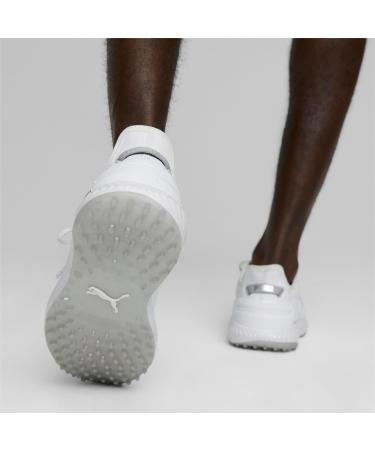 PUMA Men's Ignite Elevate Golf Shoe - 39 EU | Puma White & Silver | International Shipping Available - Buy Online on GoSupps.com