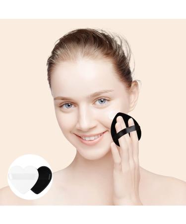 Start Makers Heart-Shaped Makeup Puffs - Soft & Reusable Velvet Sponge Puffs (2PCs) - Wet/Dry Use for Face Makeup - Buy Online on GoSupps.com