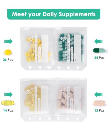 Natural Cork Bag Pill Organizer - 2x Daily 10 EVA Pouch Set (Golden) | Exquisite Design for International Shipping - Buy Online on GoSupps.com