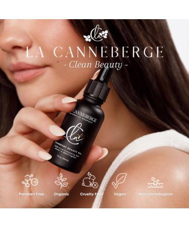 LA CANNEBERGE Cranberry Beauty Oil - Organic Intensive Hydration for Face Hair & Body - 0.17 Fl Oz Vitamin-Rich Moisturizer - Buy Online on GoSupps.com