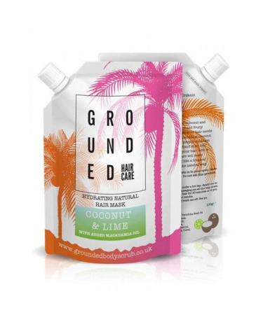 Grounded Deep Conditioning Hair Mask - 100g For Dry Coloured or Bleached Hair | Leave In Conditioner Treatment With Added Vitamins Mineral & Anti-Oxidants | 100% Natural Coconut Oil & Lime Scent Coconut & Lime 100 ml (Pack of 1)