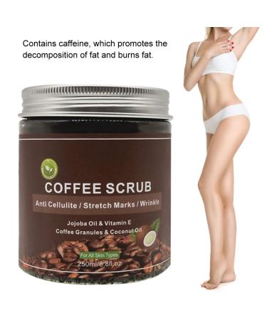 250ml Body Peeling & Scrub - Salt & Coffee Exfoliator for Deep Cleaning Anti-Acne Brightening & Dead Skin Removal - Suitable for All Skin Types - Buy Online on GoSupps.com