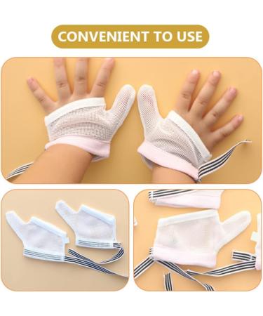 Healifty Adjustable Baby Thumb Brace Gloves - 2 Pairs Infant Anti-Sucking Mittens - Thumb Splint for Kids - Pink Black 12x7.5x0.5cm - Buy Online on GoSupps.com