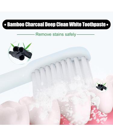 Bamboo Coal Deep Clean Toothpaste - Natural Activated Carbon for Fresh Breath & Stain Removal | 3-Piece Set - Buy Online on GoSupps.com