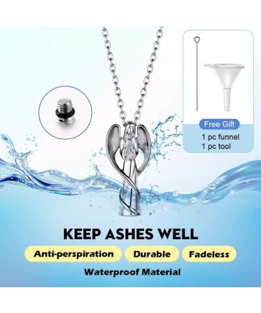 Personalized Prosteel Urn Chain Necklace - Memorial Ash Pendant with Cross/Maria/Life Tree - 18k Gilded Stainless Steel - 55cm/50cm Chain - Buy Online on GoSupps.com