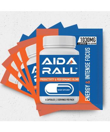 Aidarall Intense Focus Capsules - Premium Brain Booster for Laser Focus Energy & Memory - 20-Pack (40 Servings) - Buy Online Internationally - Buy Online on GoSupps.com