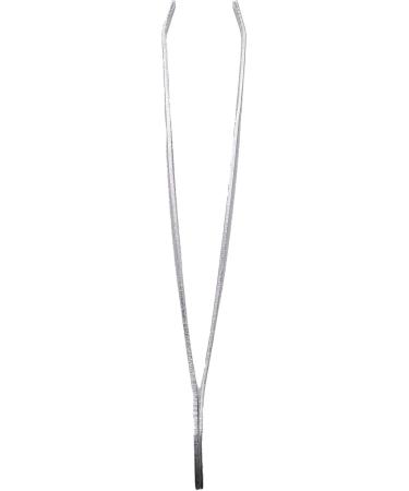 Silver Tone Slanted Flat Tip Metal Hair Eyebrow Tweezer Cosmetic Tool for Lady - Buy Online on GoSupps.com