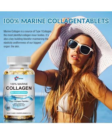 Marine Collagen 1000mg with Vitamin C Hyaluronic Acid - Bone & Joint Health - Buy Online on GoSupps.com
