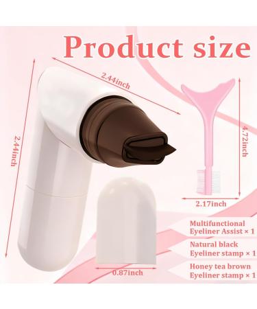 OIXYAZ OIXYA Set of 2 Eye Pencils Set of Gel Eye Pencils Foldable Eye Stencils Natural Eyelash Stamp Long Lasting Eyeliner Black & Brown - Buy Online on GoSupps.com