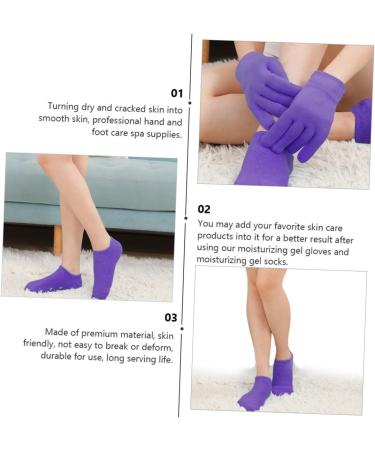 Mikinona 2 Sets Hand and Foot Care Set Moisturizing Gloves Gel Socks Spa Socks Dry Hands Gloves Hydrating Socks Dry Cracked Hands Gloves Moisturizing Mitten Moisturizing Socks Vegetable Gel - Buy Online on GoSupps.com