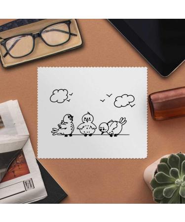 LC00019492 Microfiber Cleaning Cloths for Glasses - Birds on a Wire Design - Pack of 2 - Perfect for Lenses & Electronics - International Shipping Available - Buy Online on GoSupps.com