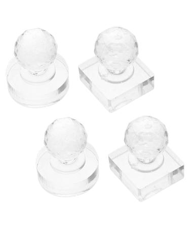 Outil Tampon pour Fard Paupi res 4 Pi ces Presse Mouler Plastique Transparent Formats Carr 9 Compartiments et Rond 27 Mm Accessoire Maquillage Yeux pour Retouches Pr cises
