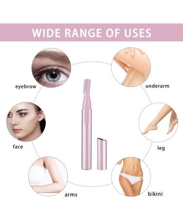Upgraded Rotatable Electric Eyebrow Trimmer | Mini Portable Facial Hair Remover for Women | Pink Face Shaver for Brows, Bikini, Underarm, Leg & Body Hair - Buy Online on GoSupps.com