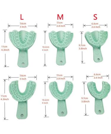 Dental Teeth Impressions Tray - 3 Pairs Plastic Perforated Holder Various Sizes | Dentist Tool Supply - Buy Online on GoSupps.com
