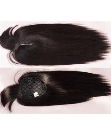 Remeehi 35cm Seamless Synthetic Hair Toupee for Hair Loss | Clip-in Hair Topper with Flat Bangs - International Shipping Available - Buy Online on GoSupps.com