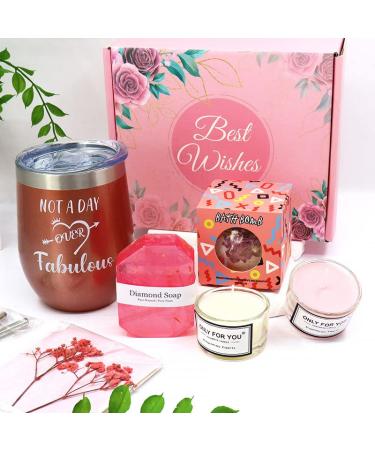 Spa Gift Set for Women | Soy Wax Scented Candles, Bath Bomb, Tumbler | Birthday & Valentine's Day Gifts for Her - Girlfriend, Mom, Sister, Wife, Daughter, BFF - Buy Online on GoSupps.com