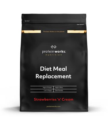 Protein Works Diet Meal Replacement |250 calories drinking meal |Diet drinking meal |Meal to lose weight |14 Servings |Strawberry cream |1kg of strawberry cream 1 kg (1 Pack) - Buy Online on GoSupps.com