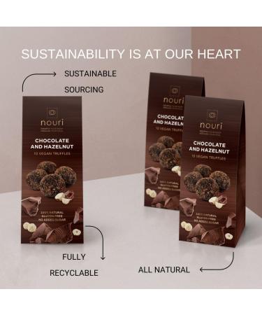nouri Chocolate and Hazelnut balls Vegan Gluten Free No Added Sugar (8 packs of 10 balls each) 800 gms - Buy Online on GoSupps.com