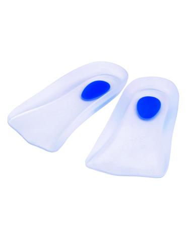 Heel Cups Plantar Fasciitis Inserts-3/4 Length Silicone Pads for Bone Spurs Pain Relief Protectors of Your Sore or Bruised Feet Best Insole (Men 10.5-12.5)