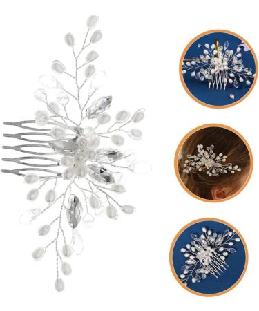 FRCOLOR Bridal Pearl Comb Women Hair Comb Hair Clips Headdresses for Women Hair Accessory for Girls Rhinestone Hair Clip Bride Hair Clip Girl Headpiece Headgear Abs Rhinestones Women's - Buy Online on GoSupps.com
