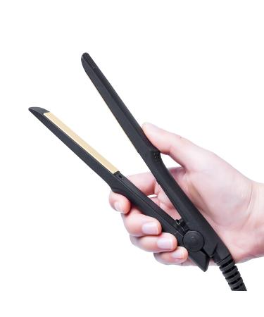 Mini Flat Iron Hair Straightener,2 in1 Hair Straightener and Hair Curlers Iron 0.5 in,Tiny and Light Size is Suited for Kids, Travel, Short Hairs, Bangs,Hair Tail,Beard and Men's Short Hair
