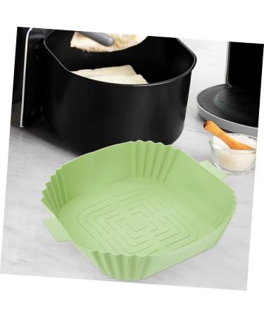 Cabilock Air Fryer Pan Air Fryer Silicone Liner Non-Stick Silicone Pot Reusable Square Cooking Pot Green 24X19.5X5CM - Buy Online on GoSupps.com
