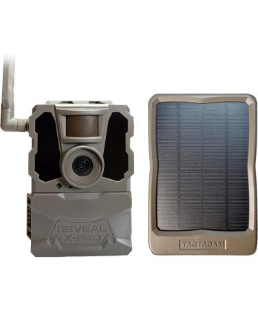 TACTACAM Reveal X PRO Cellular Trail Camera, Verizon and AT&T, NO Glow, Integrated GPS Tracking, Built in LCD Screen, HD Photo and HD Video (X-PRO + Solar Panel)