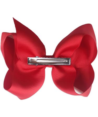 2 Pcs Red Ribbon Hair Bow Clips Barrettes - Hair Styling Accessories for Girls & Women - Perfect for Christmas, Wedding, Birthday, Valentine's Day - 6 Inch - Buy Online on GoSupps.com