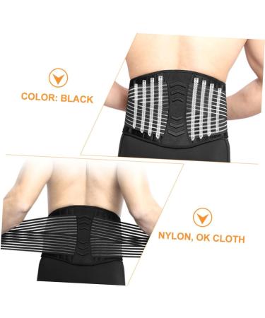 SUPVOX Mens Girdle Belt - Lumbar Support & Waist Protection for Bodybuilding | 2 Pcs - 90x20cm Black - Buy Online on GoSupps.com