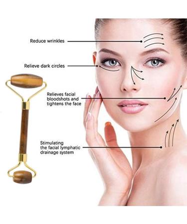 yilin Natural Stone Face Roller Slim Lifting Tool Natural Jade Roller Stone Wrinkle Skin Beauty Care - Buy Online on GoSupps.com