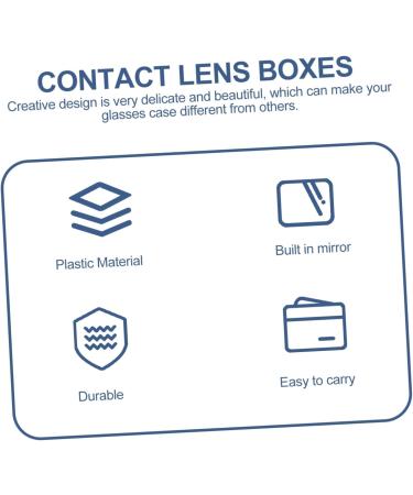 Solustrie 8-Piece Colored Contact Lenses Care Box - Travel-Friendly Plastic Container with Blue Caricature Design | Perfect Storage Solution - Buy Online on GoSupps.com