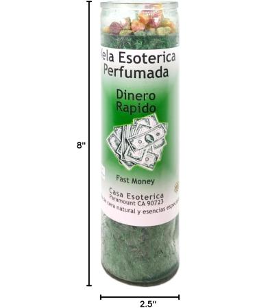 Fast Money-Palm Wax Spell Candle - Green | Vela CASA ESOTERICA PERFUMADA - Boost Abundance & Prosperity - Buy Online on GoSupps.com