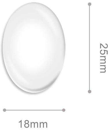 Enenes Glass Cabochons 18x25MM 100PCS - Clear Oval Cabochons for DIY Craft and Jewelry Making - Buy Online on GoSupps.com
