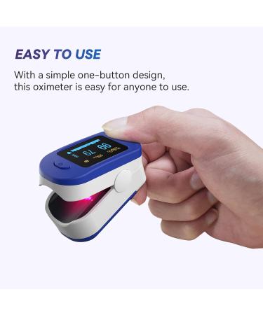Wellue Fingertip Pulse Oximeter - Accurate Blood Oxygen Saturation & Heart Rate Monitor | O2 Meter with Lanyard & Batteries - Fast International Shipping - Buy Online on GoSupps.com