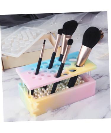 Exceart Epoxy Resin Cosmetic Box Pencil Holder Set | Stylish Makeup & Jewelry Organizer | Durable Silicone Design for Desk - Buy Online on GoSupps.com
