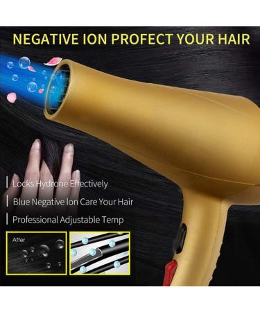 Hair Dryer Powerful AC Motor 2300W Professional Hairdryer Negative Ionic Technology with 2 Air Nozzles Extreme Hairdryer with 3 Heat 2 Speed Settings Fast Drying for Home and Salon Small Gift - Buy Online on GoSupps.com