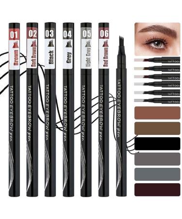 Waterproof Microblading Eyebrow Pencil with 4 Fork Tip 2024 New Microblading Eyebrow Pen Waterproof Eye Makeup Pencil for Women Tinted Eyebrow Pencil Multiple Colors - Buy Online on GoSupps.com