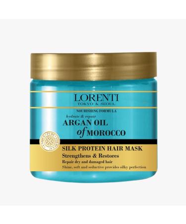 Lorenti Deep Conditioning Hair Mask 500 ml | For Dry Damaged Dense & Frizzed Hair | Contains Vitamin B7 & Proteins to Balance & Moisturize Hair | 16.9 Fl Oz (Argan Oil) - Buy Online on GoSupps.com