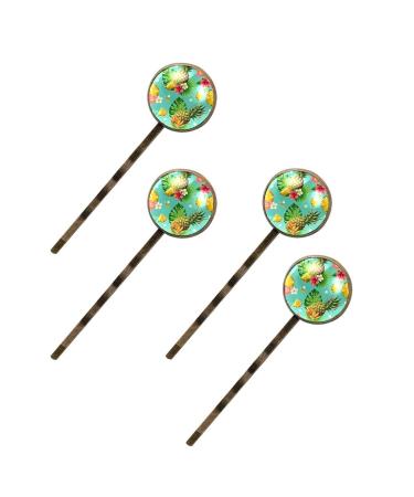 Handmade Glitter Crystal Hair Clips Set - 4 PCS Tropical Flower Hair Barrettes for Women and Girls - Buy Online on GoSupps.com