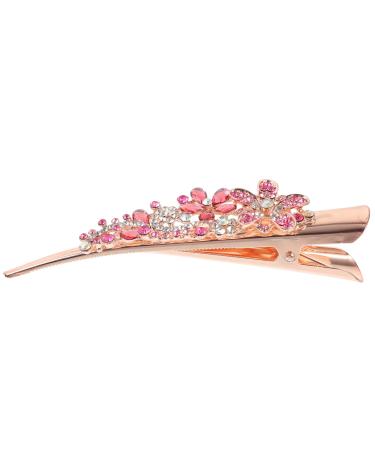 Beaupretty Hair Clip Women Hair Barrette Metal Hairpin Teen Girls Hair Accessory for Birthday Prom Red