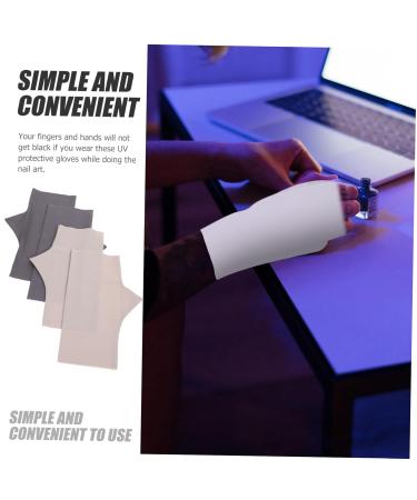 Healeved 2 Pairs Anti-uv Gloves for Gel Nails Uv Gloves for Manicure Nail Uv Protection Gloves for Women Womens Gloves Uv Gloves for Gel Manicures Nail Lamp Women's Nylon Summer - Buy Online on GoSupps.com