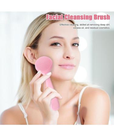 Silicone Face Wash Brush | Silicone Face Skin Scrubbers Scrub Pad - Soft Silicone Facial Cleansing Brush Skin Friendly Waterproof Face Cleaning Scrubber Pink - Buy Online on GoSupps.com